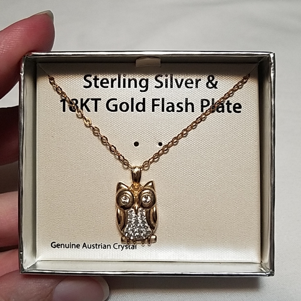 Gold Plated Owl Necklace
